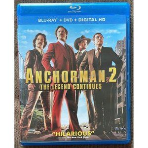 Anchorman 2: The Legend Continues Blu-ray / DVD Rated R Version - No Digital